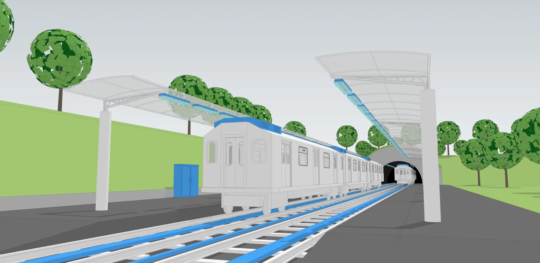 Sermes : illustration 3D d’origine, transport ferroviaire.