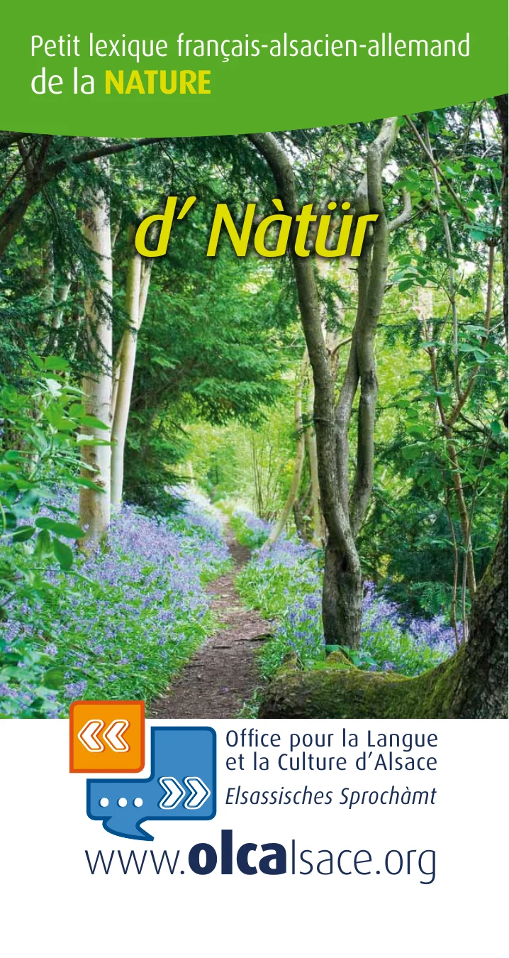 Couverture du Petit lexique français alsacien allemand de la nature.