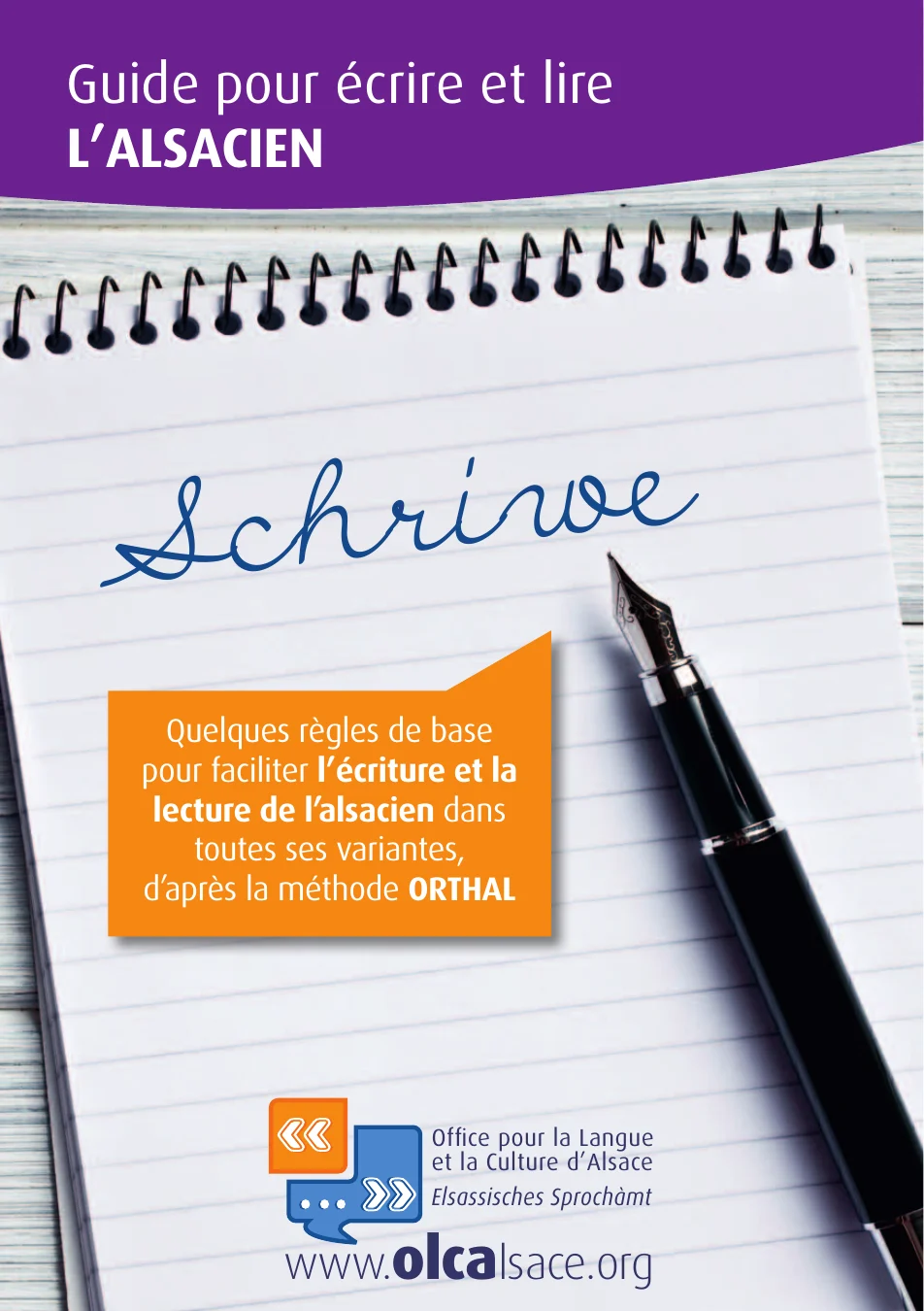 Couverture du guide Schriwe pour écrire et lire l’alsacien.